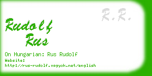 rudolf rus business card